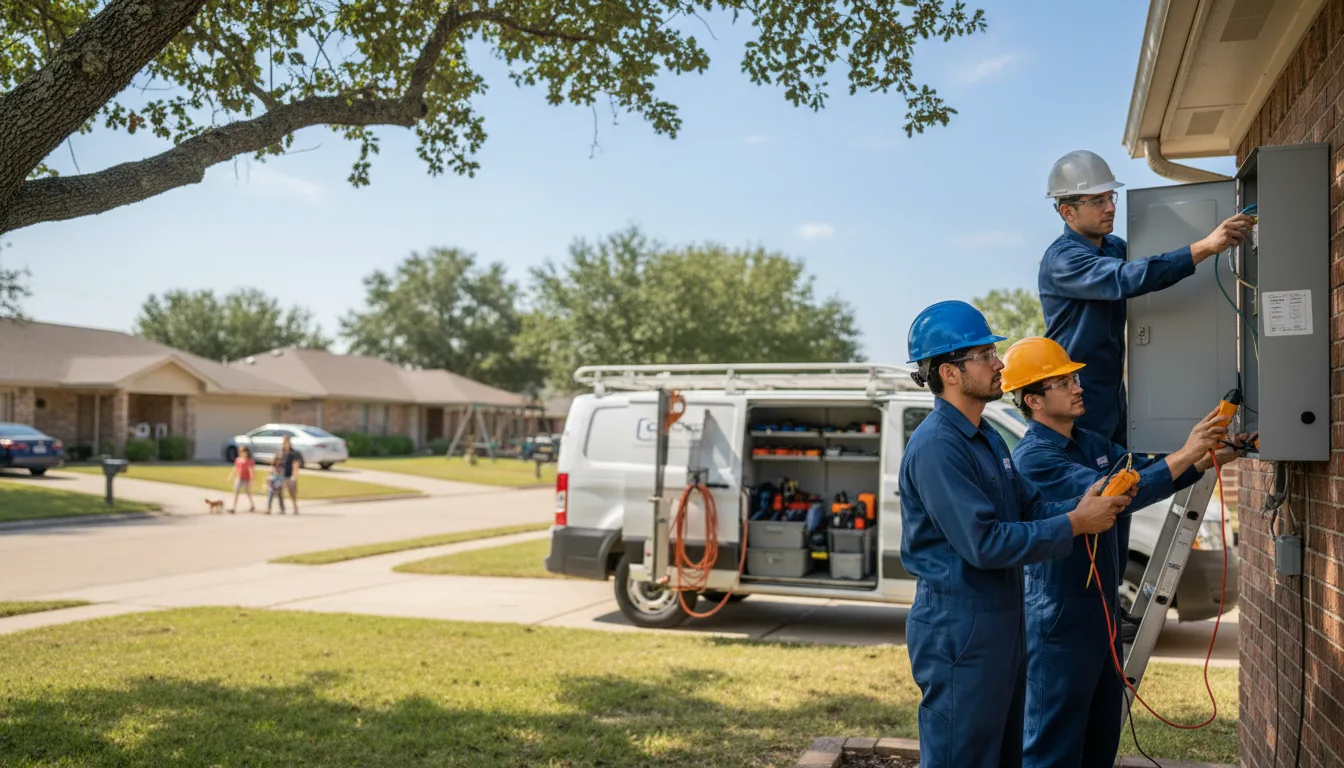 Certified electrician providing emergency electrical services in Southard, OK